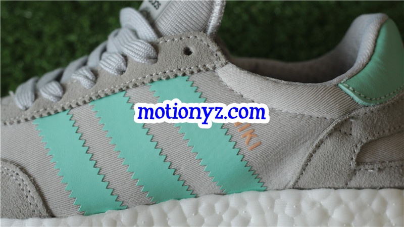 Real Boost Adidas Iniki Runner Green Grey BB2747